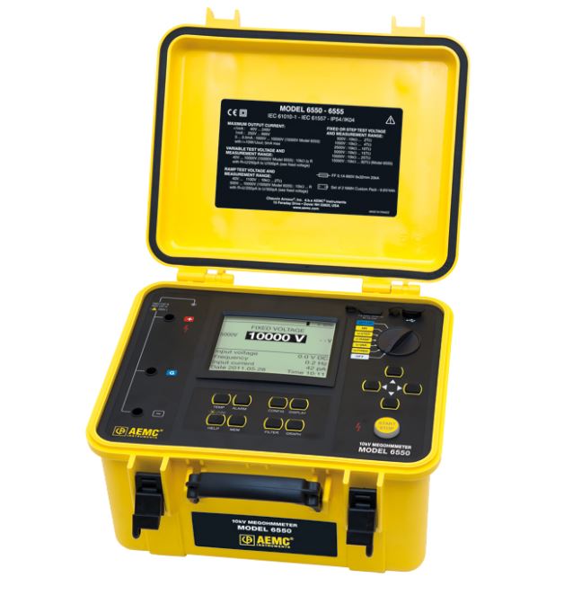 10kV 与 15kV 数字 兆欧表 型号 6550 与 6555 &ndash; AEMC
