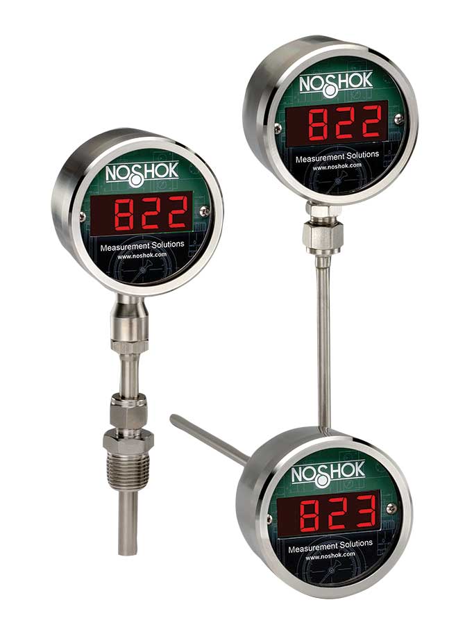 Noshok 822/823 电池-供电 数字 温度 指示器